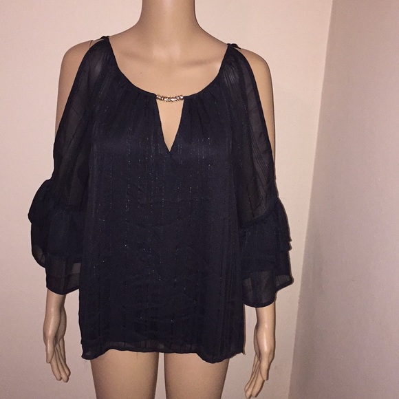 🎉🎊RUFFLE CUFF KEYHOLE TOP😍💥 - Picture 2 of 8